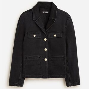NWT J. Crew black denim blazer jacket (2)